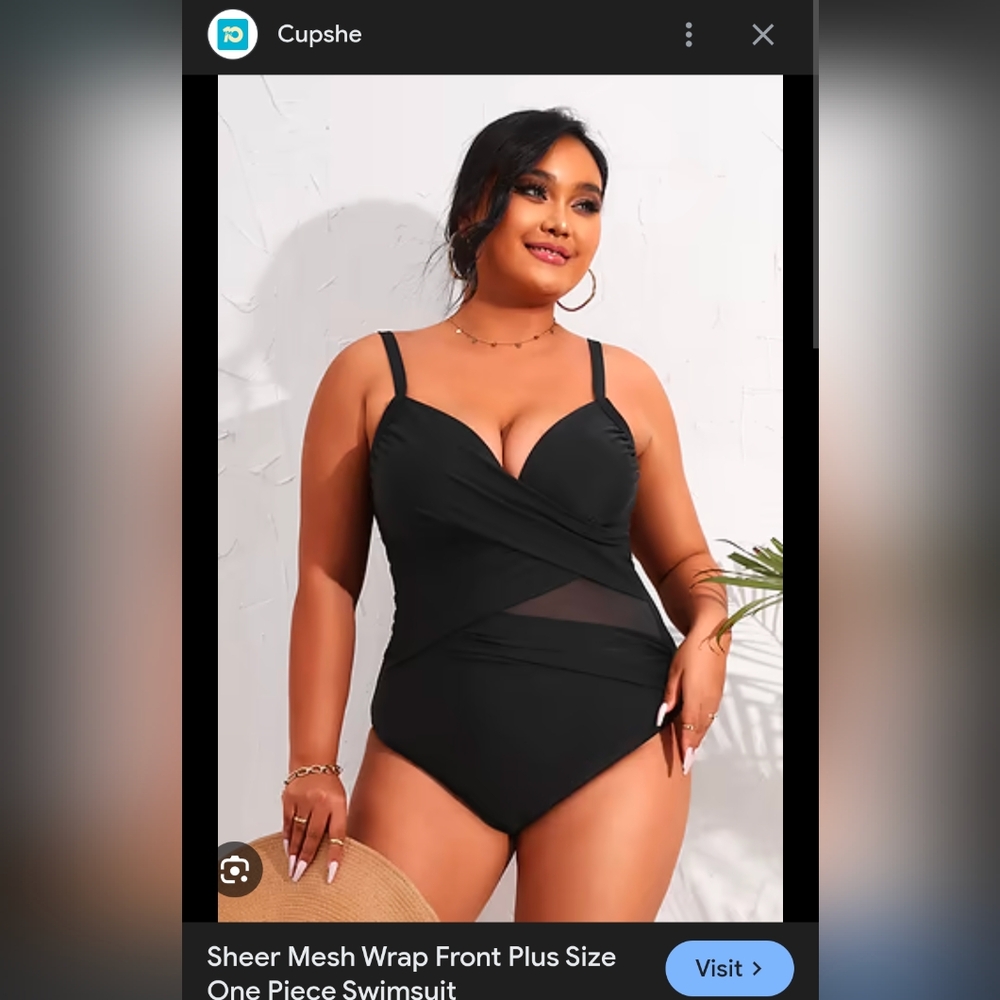 Cupshe Black One Piece Swimsuit